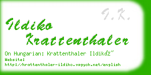 ildiko krattenthaler business card